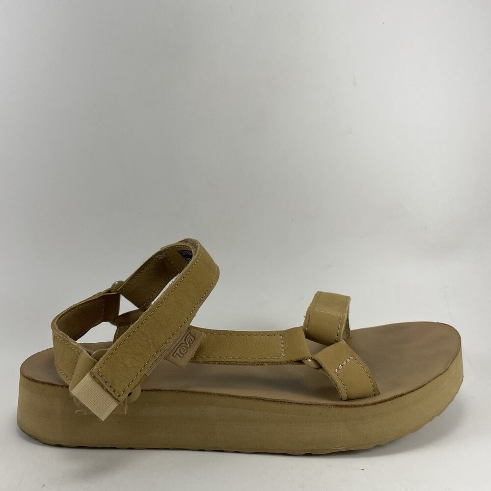 Teva Midform Universal Leather Womens Size 9 Desert Sand Platform Strap Sandals